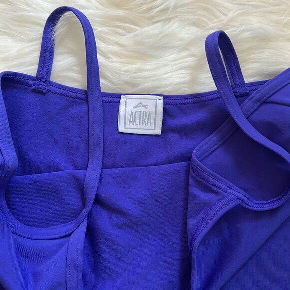 Vintage Actra 90’s Performance Tank Top Purple Large Woolite Wash Made in USA - Picture 2 of 4